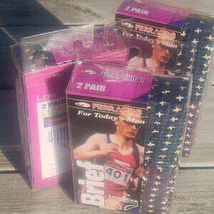 X 3 Men's Ferracini  2 pk  Low Rise Briefs Sz large